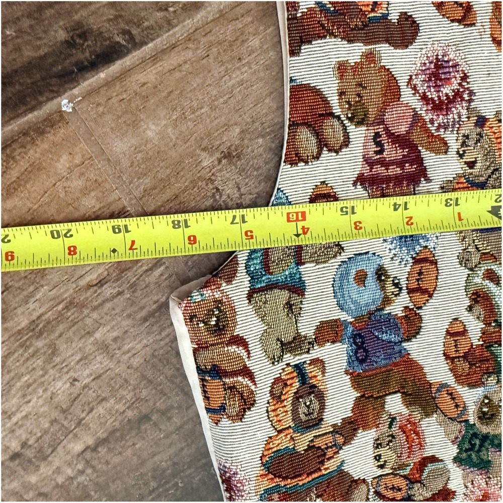 Paul Harris Design Vintage Women's Teddy Bear Sports Tapestry Vest, Cream, M - Picture 10 of 11